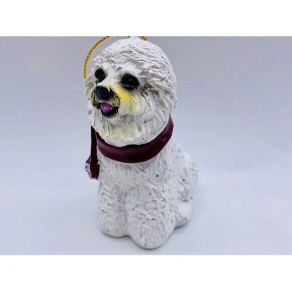 Bichon Frise Dog 2012 Holiday Christmas Ornament In Box by Paws & Claws READ - Picture 7 of 14